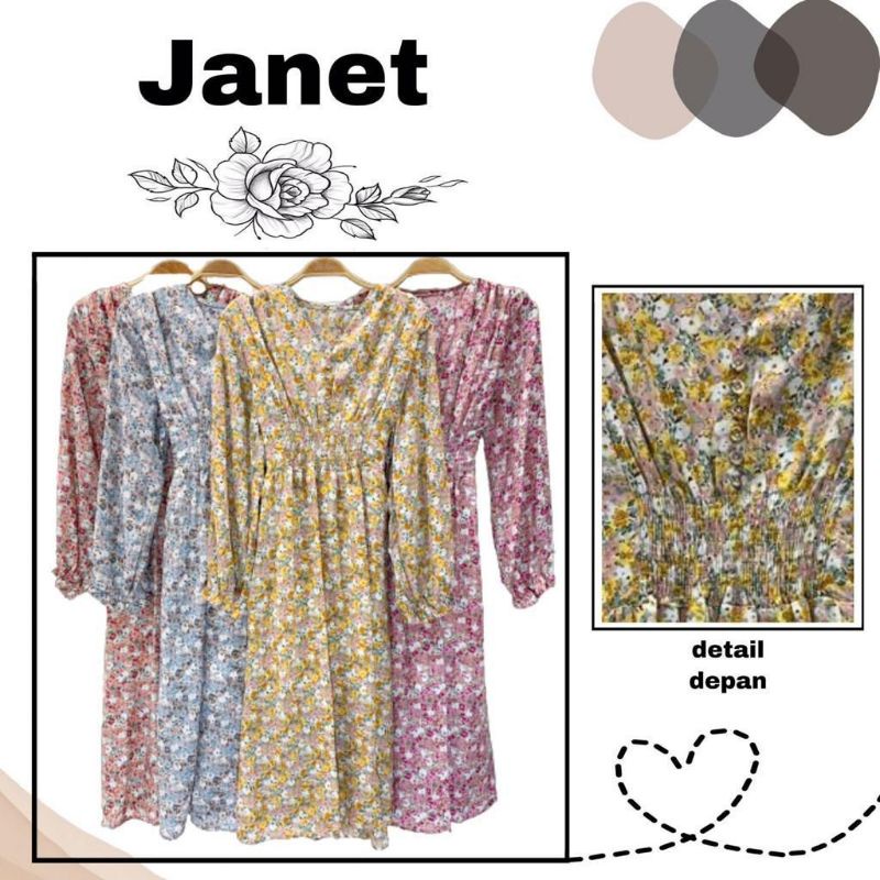 tunic motif bunga yang cantik