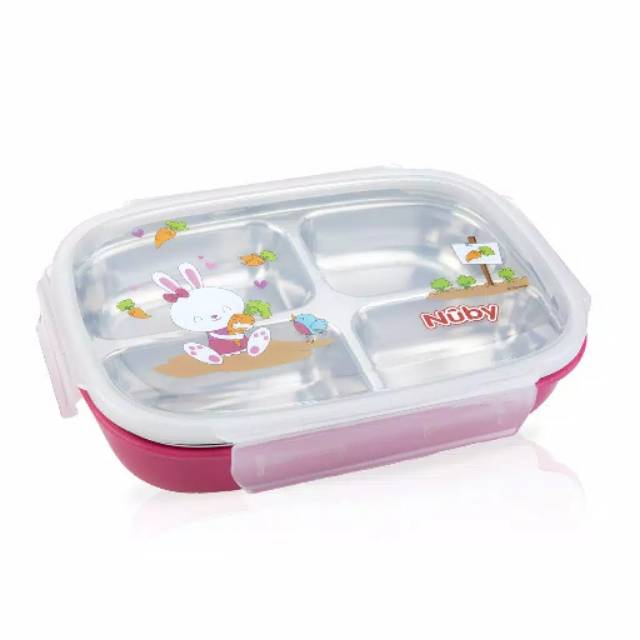 Nuby insulated stainless steel luncbox - kotak bekal anak | kotak makanan