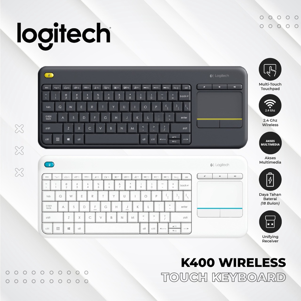 Keyboard Wireless Logitech K400 / K 400 Plus