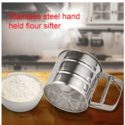 Cangkir Ayak Tepung Stainless / Cangkir Penyaring tepung stainless tebal