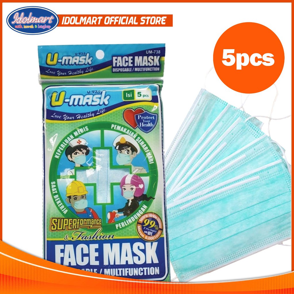 IDOLMART Masker 3 play EarLoop Sachet isi 5pcs