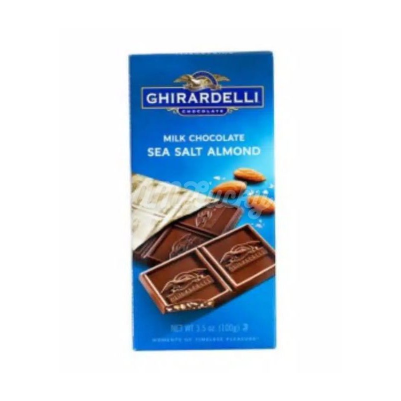 

Ghirardelli Cokelat Susu Rasa Garam Laut Kacang Almon 100gr - Sea Salt Almond