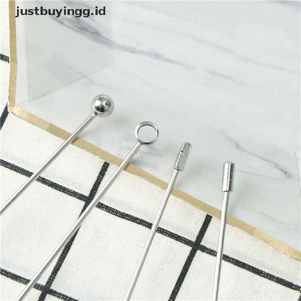 4 Jenis Jarum Tusuk Gigi Buah Cocktail Wine Bahan Stainless Steel Untuk Alat Dapur