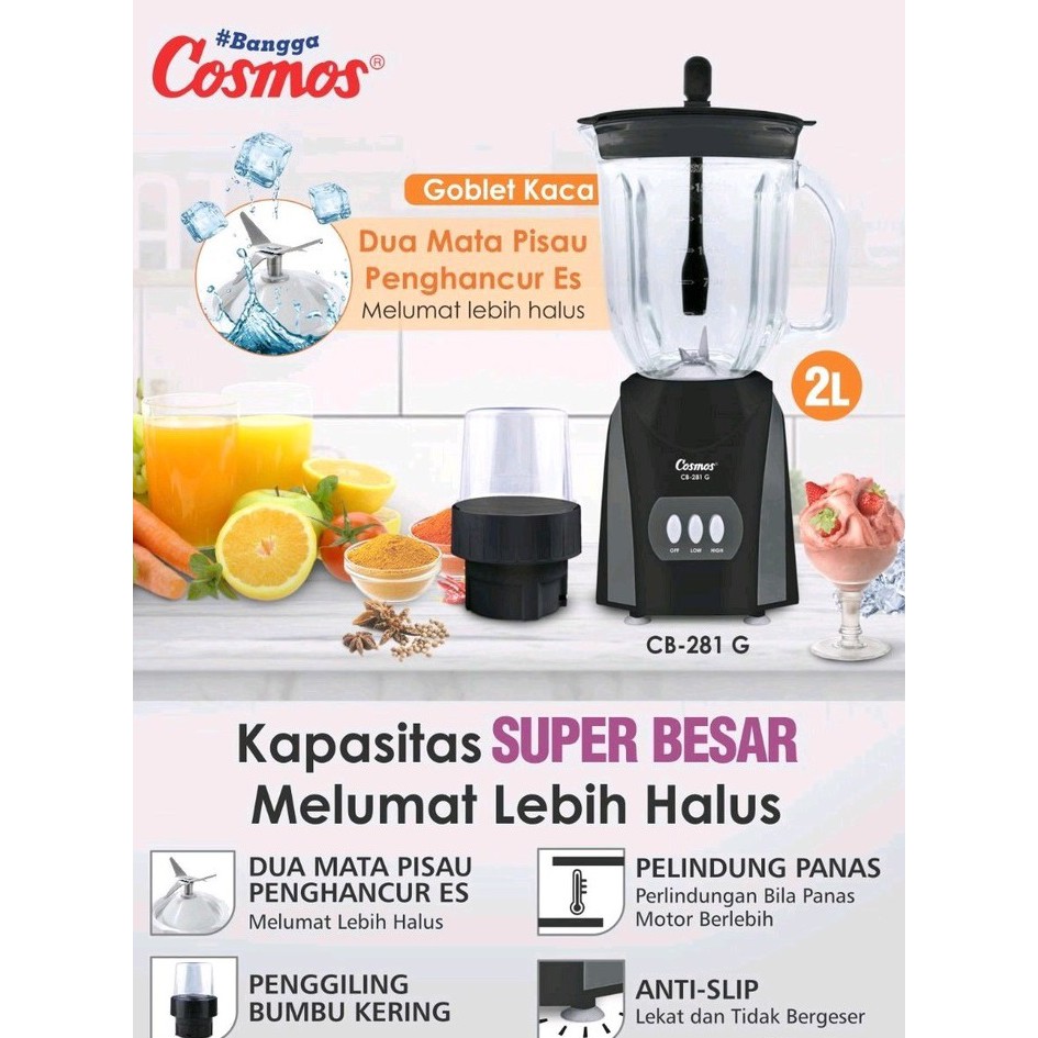 Blender Cosmos CB281G Gelas/Blender Beling 2 liter