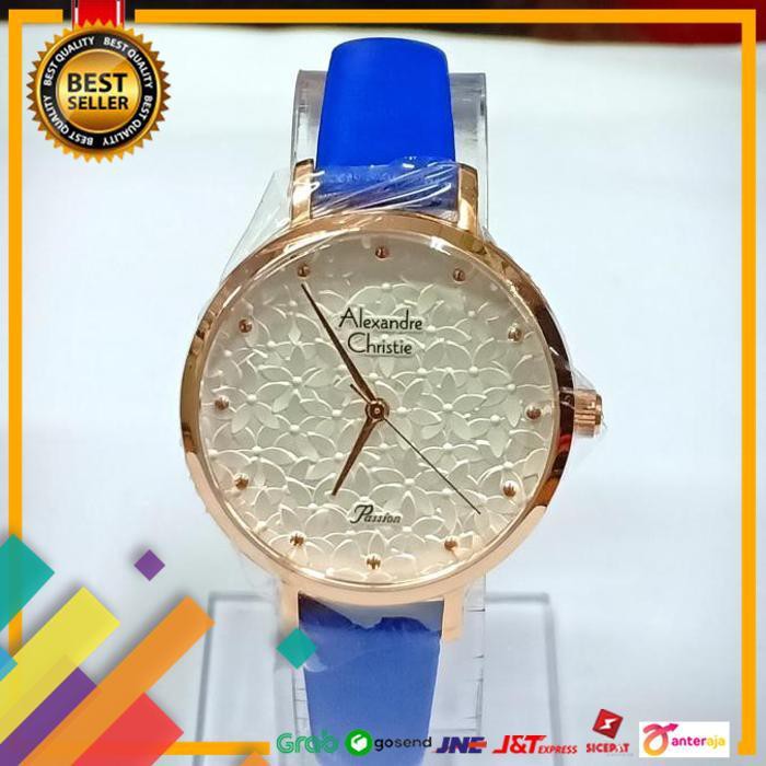 SALE.. JAM TANGAN FASHION WANITA MERK ALEXANDRE CHRISTIE AC 2794LD - MERAH ..TERBARU