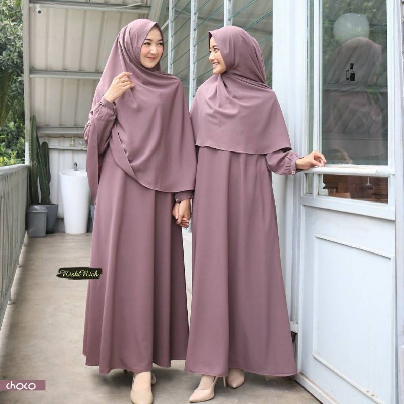 Gamis Set Syari Murah NAURA SET Original By Riskirich
