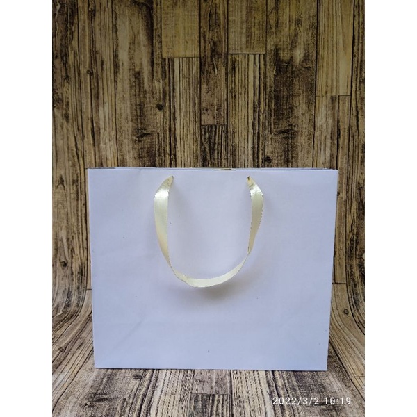 

Paperbag bucket bunga kraft putih 170gsm P35xL14xT30 polos