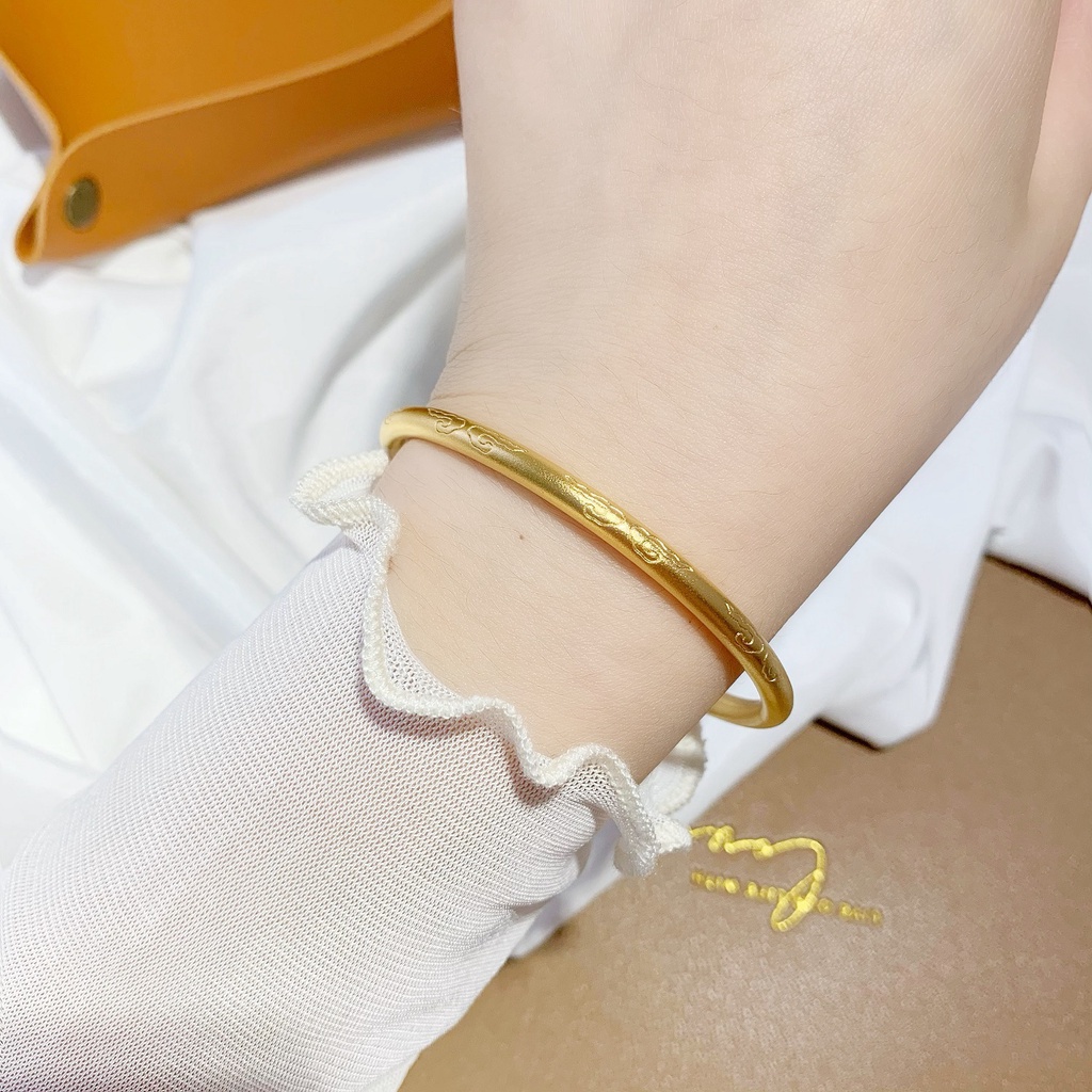 Enxi Jewelry Bisa Cod Bangle Wanita Gelang Kadar  Emas Asli 375 Hadiah Terbaik 814G6#