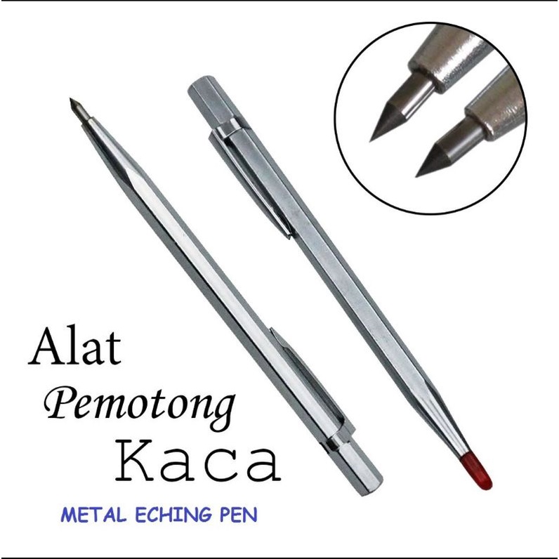 Alat Pemotong Kaca Metal Eching Pen / pen pemotong kaca