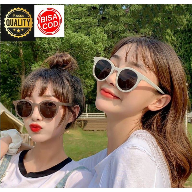 Kastamanwatch - (COD) Kacamata Wanita Pria Wanita Fashion Sunglasses Eyewear Frame Model Korea