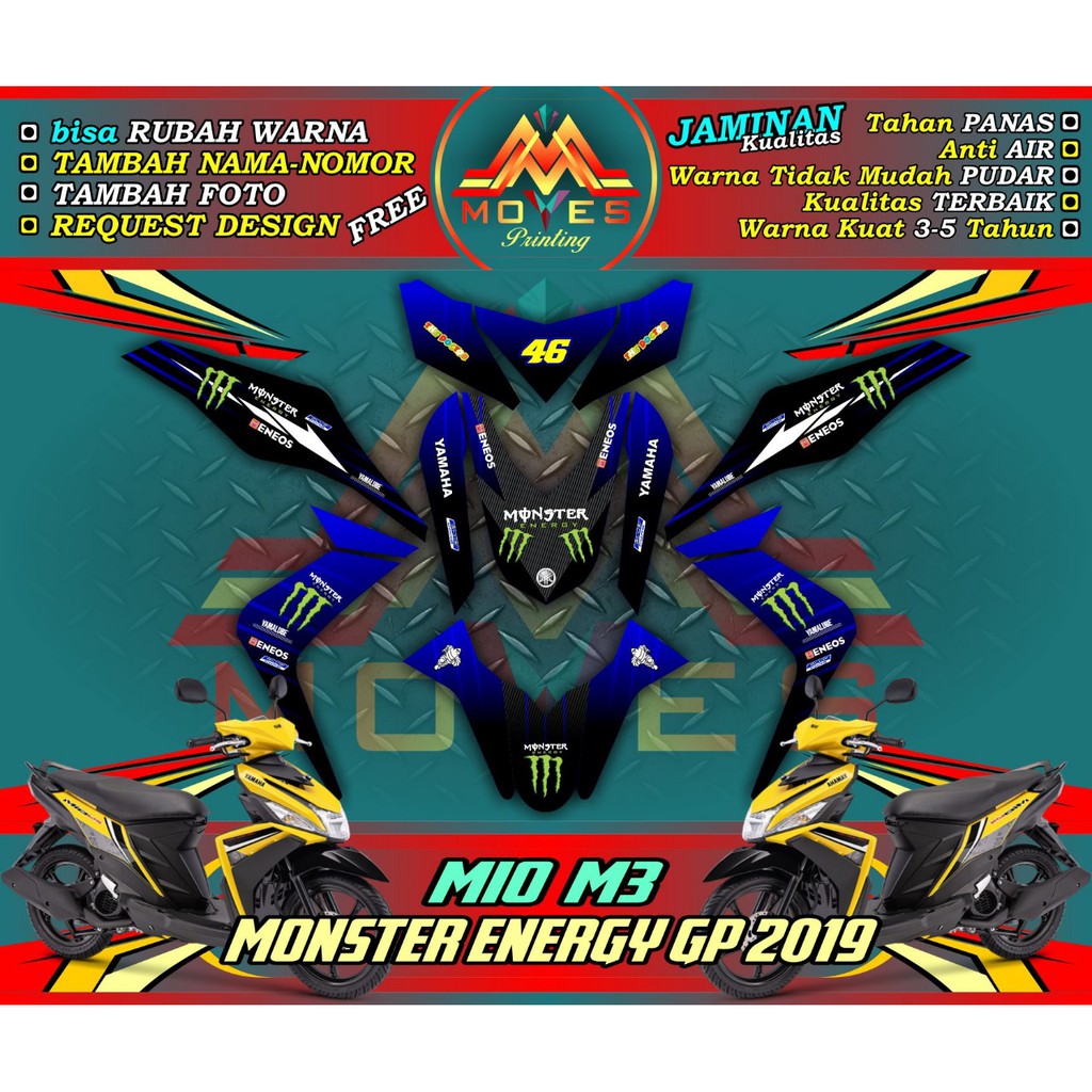 cod  decal stiker mio m3 stiker decal mio m3 decal stiker motor mio m3 full body stiker vareasi kere