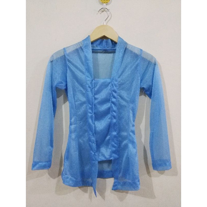 Kebaya Bali Siffon | Kebaya Sifon Biru | Kebaya Murah Bali