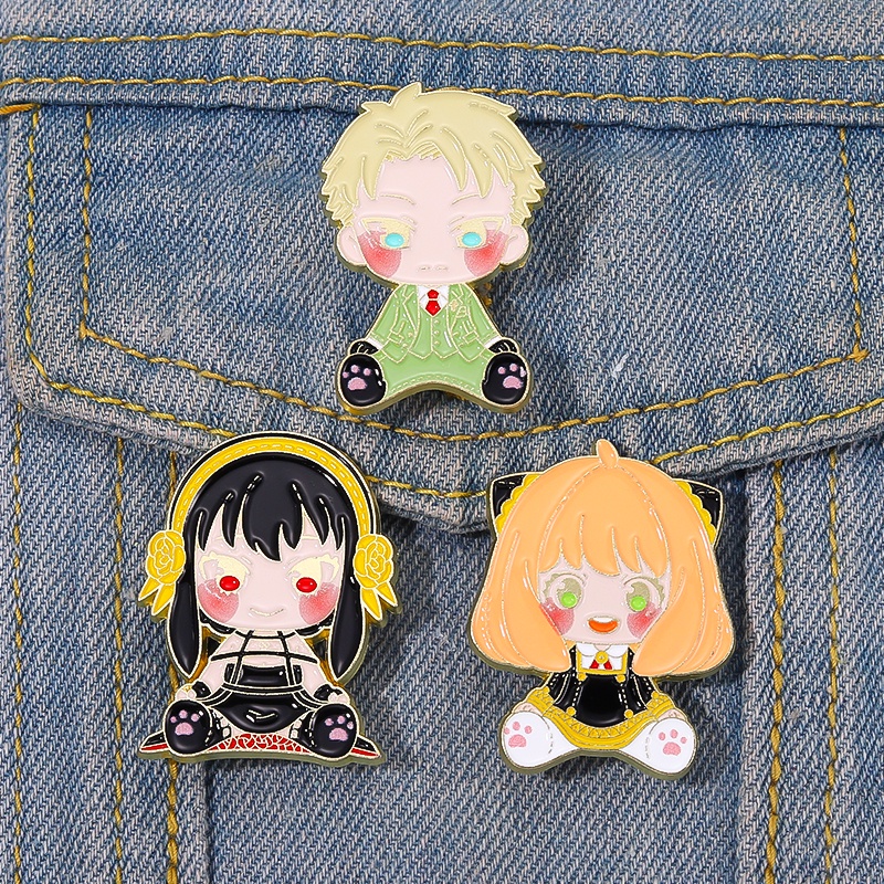 Bros Pin Enamel Desain Kartun Anime Anya Forger Yorger Untuk Hadiah