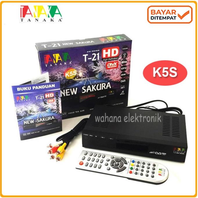 Receiver Parabola Tanaka T-21 New Sakura HD K5S Suport Bisskey PowerVu Termurah