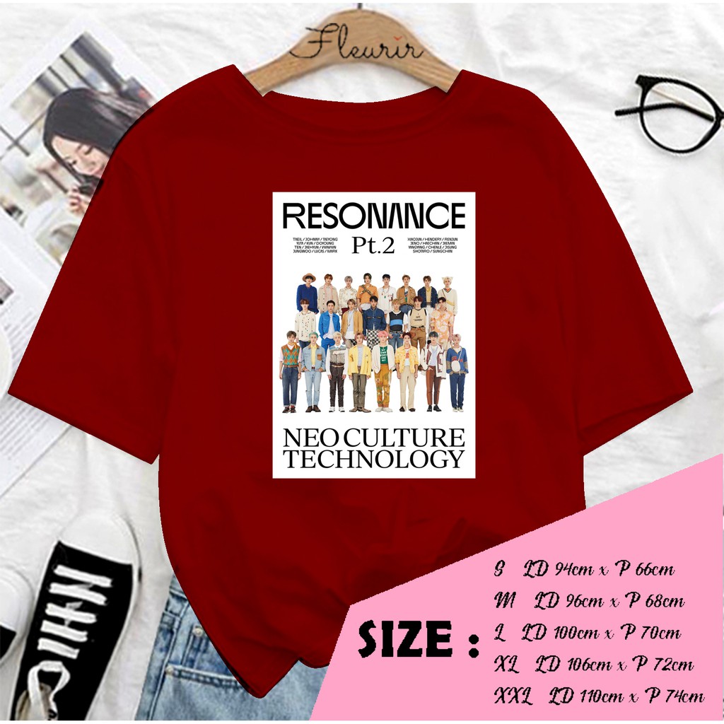 FLEURIR - NCT ALL RESONANCE PART 2 KAOS OVERSIZE KATUN KAOS WANITA DEWASA TUMBLR TEE UNISEX JUMBO