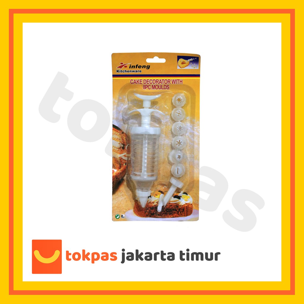 Spuit Icing Suntikan Isi 8 Pcs Dekorasi Kue Sus Daun Piping BEP 4643 Plastik