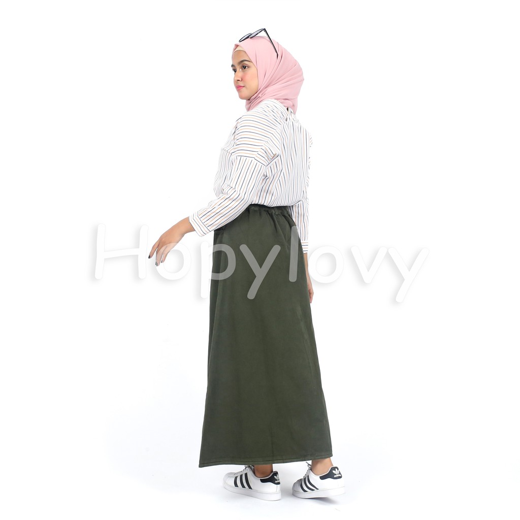 HOPYLOVY - Rok Jeans Panjang Button Up Fabian-8