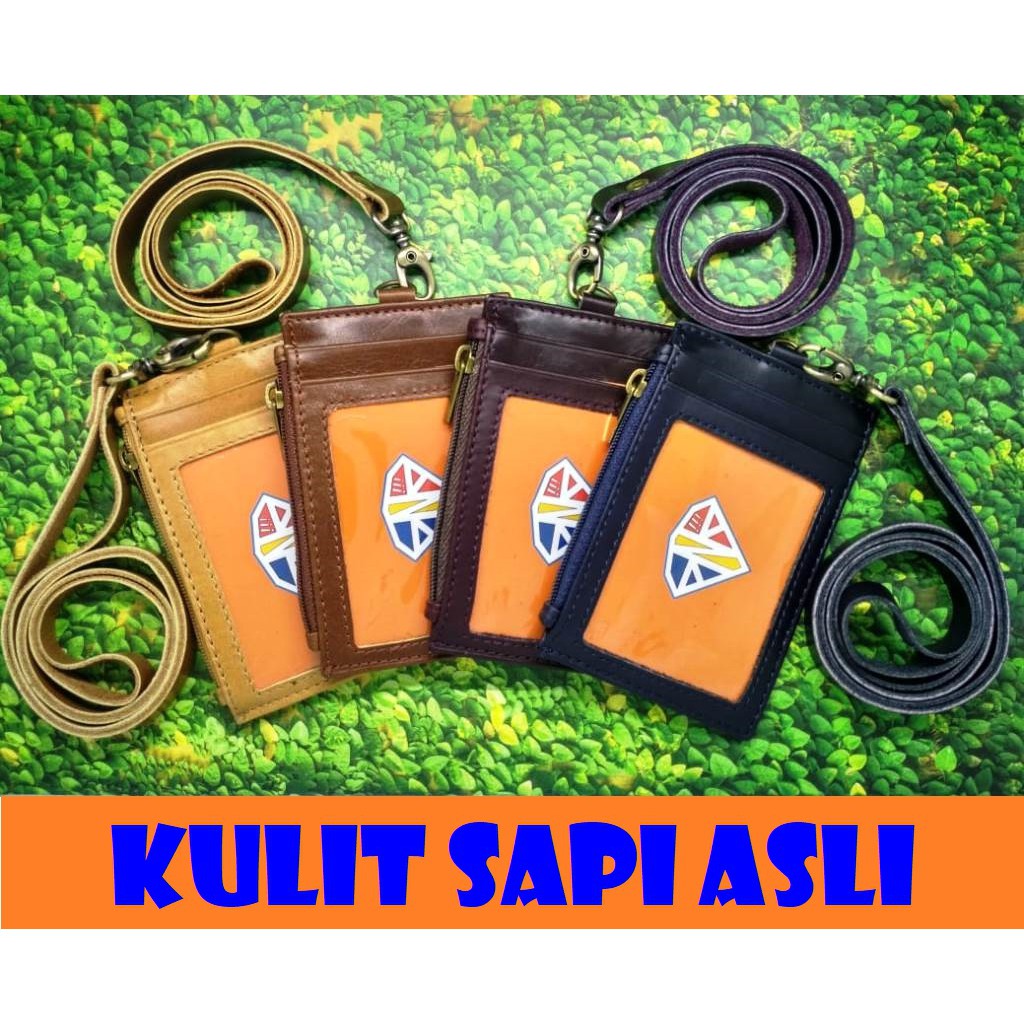 

ID Card Holder / Name Tag Zipper - 100% Kulit Sapi - Merk Rock N RIch!!! - Ori