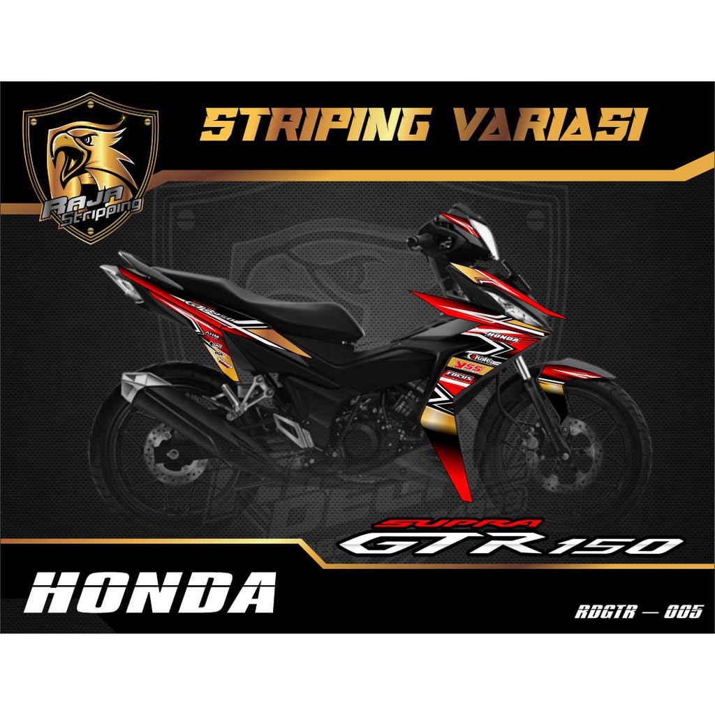 Striping Supra GTR 150_Stiker Striping Variasi Supra GTR 150 Custom Racing Kode RDGTR005