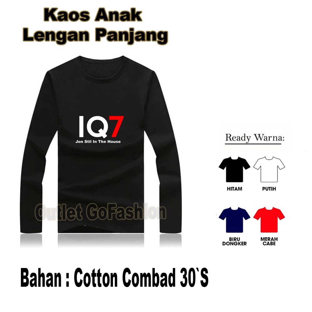 Baju Kaos Anak Youtube Spoiler IQ7 Jon Stil In The House Chanel Youtuber Lengan Panjang Distro Unise