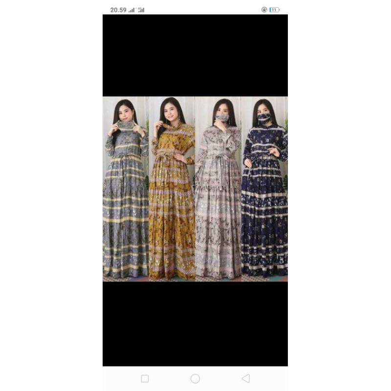 gamis vanesa +masker