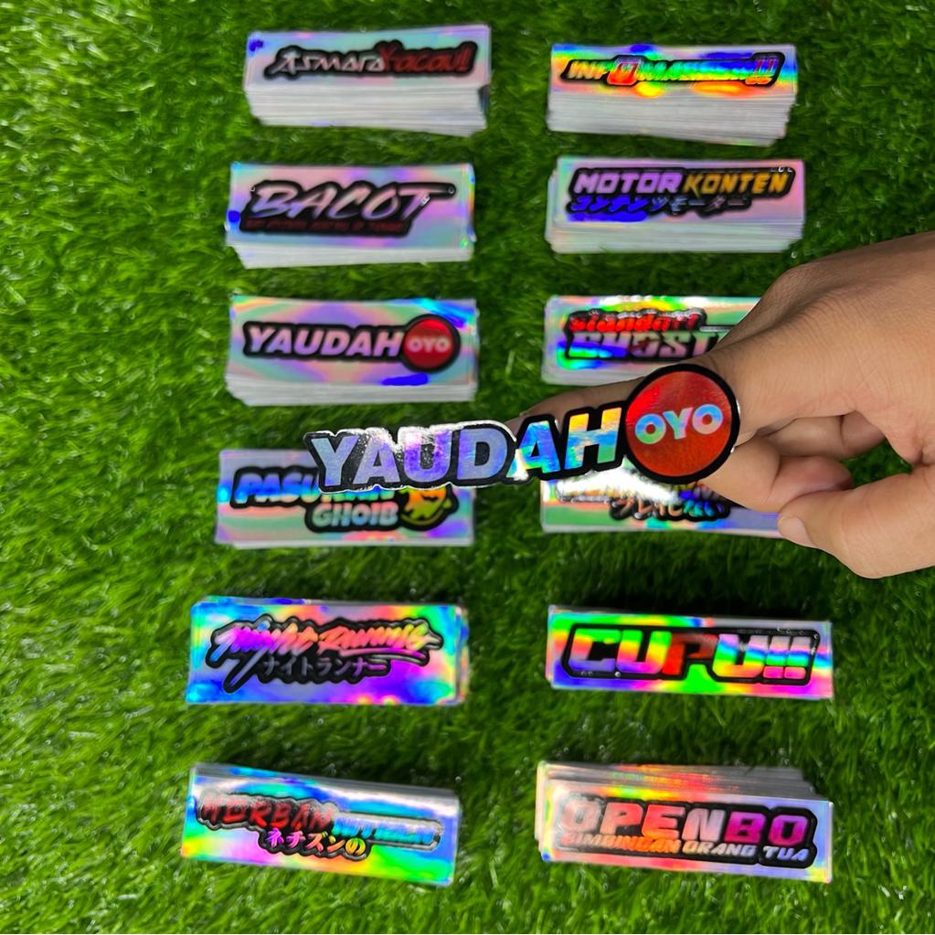 Sticker Print Racing Hologram sticker motor stiker motor harga satuan