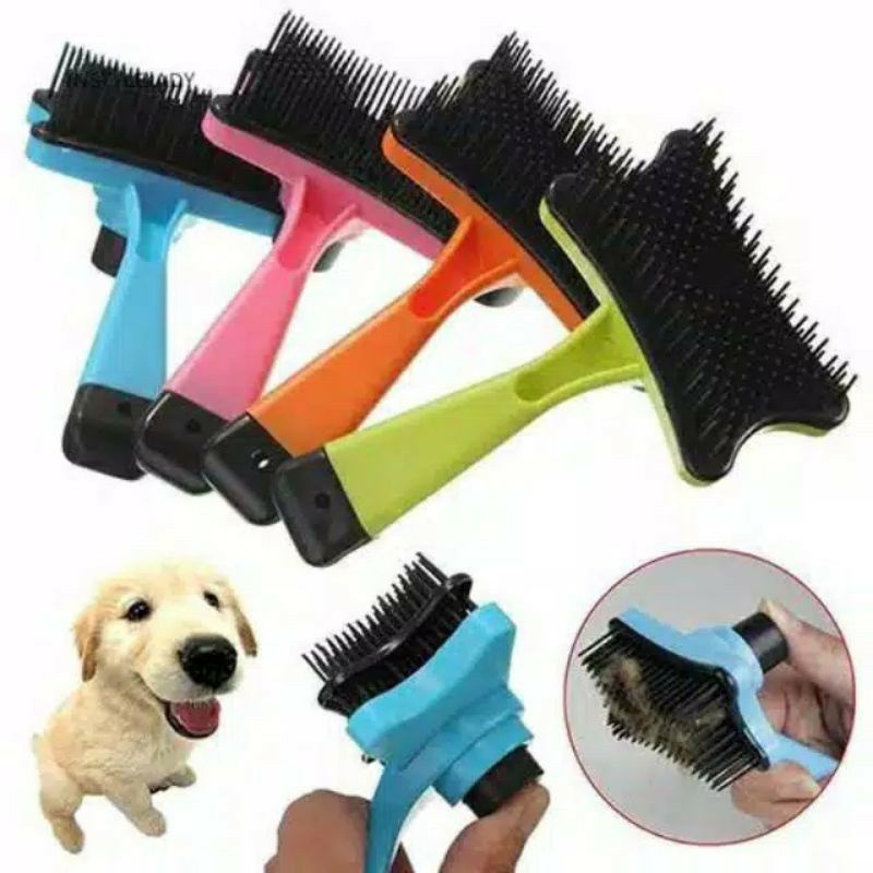 Sisir Kucing/Anjing/Hewan Peliharaan-Sisir Self Quick Cleaning