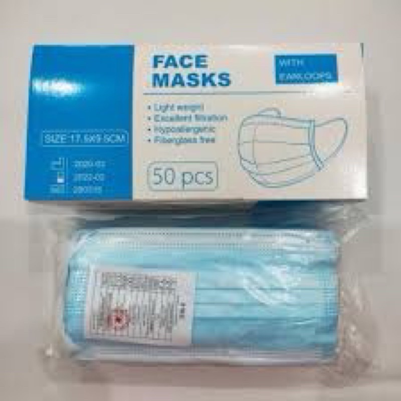 C care Face Mask / surgical mask / 3 ply mask / earloop putih