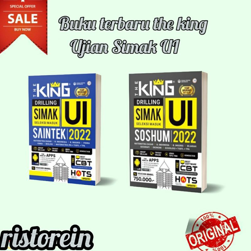 Jual Buku The King Drilling Simak UI Saintek / Soshum 2022 | Shopee