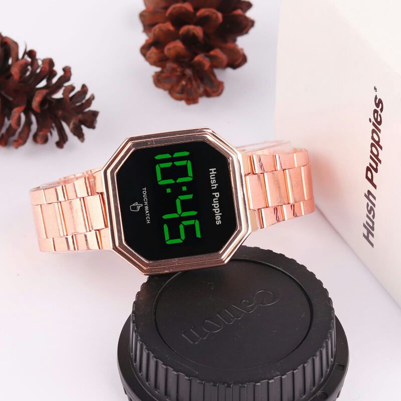 Jam tangan Digital LED wanita jam tangan wanita Hush puppies Digital LED touch screen