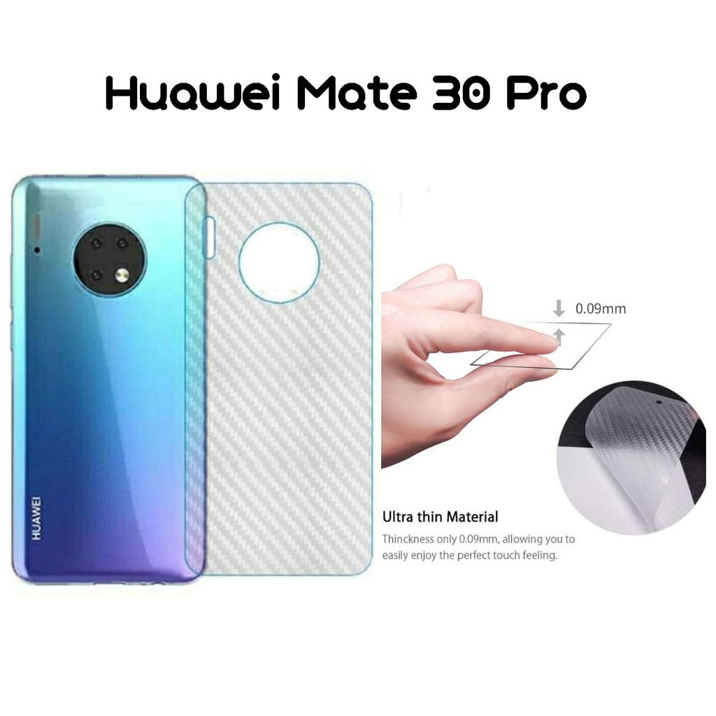 GARSKIN Sticker Carbon Huawei Mate 30 Pro Skin Carbon Transparan Fiber Protection Back Sticker Carbo