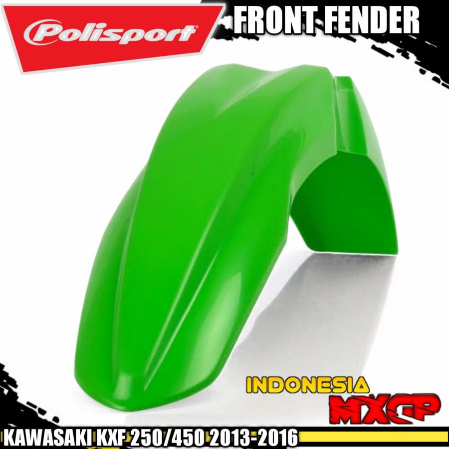 KAWASAKI KX - KXF 250 450 F 2013 2014 2015 2016 - POLISPORT FRONT FENDER COVER - SPAKBOR SLEBOR DEPA