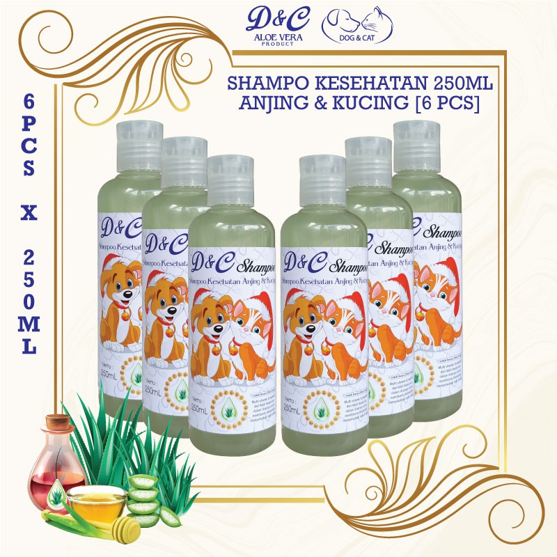 D&C Grosir Shampo Kesehatan Anjing & Kucing 6 Pcs - 250ML