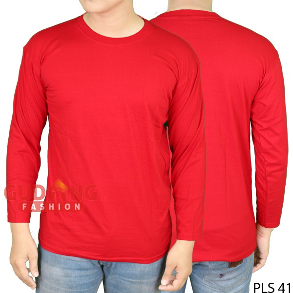 Tshirt Panjang Polos Pria PLS 41