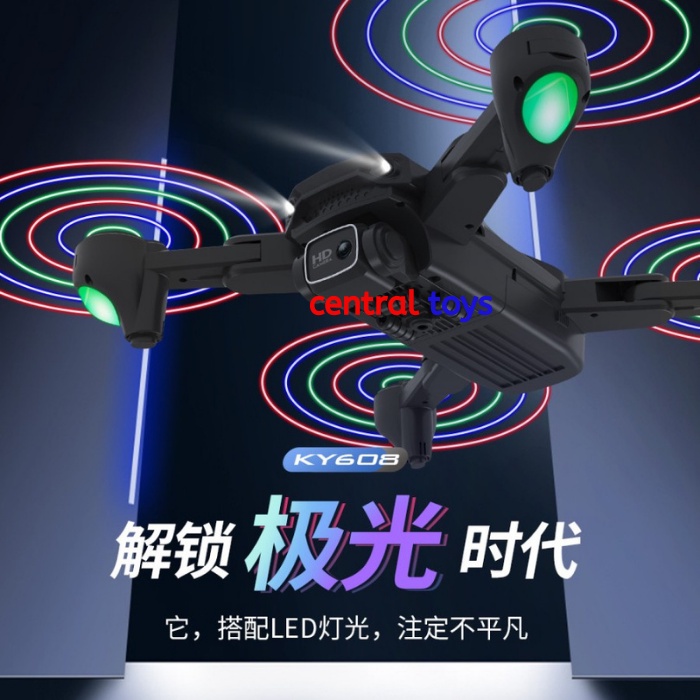 rc drone KY608 LED propeller camera wifi 4K optical flow altitude hold LED KY608 4K
