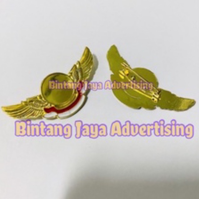 Wing Polos Pin Wings Polos Tanpa Logo Kuningan Peniti
