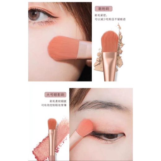 Kuas Set Make Up 8pcs|Kuas Blush On|Kuas Shading|Kuas Lipstick