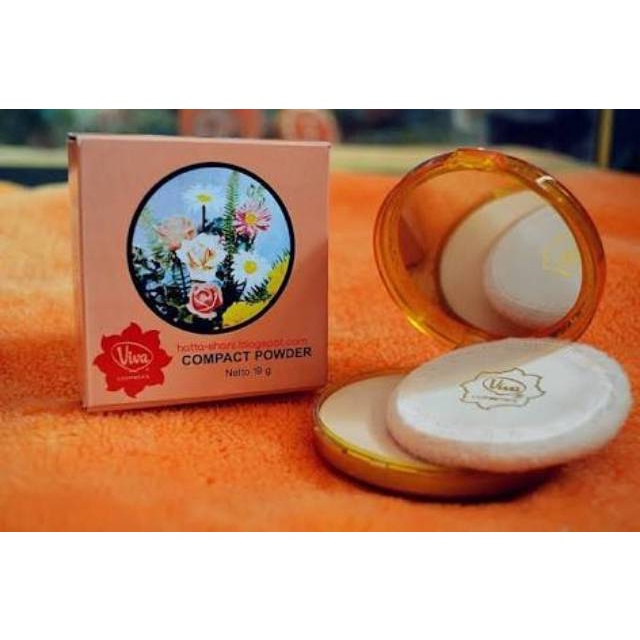 ✿ELYSABETHME✿ Viva bedak Compact bedak padat orange anti wajah berminyak two way cake TWC