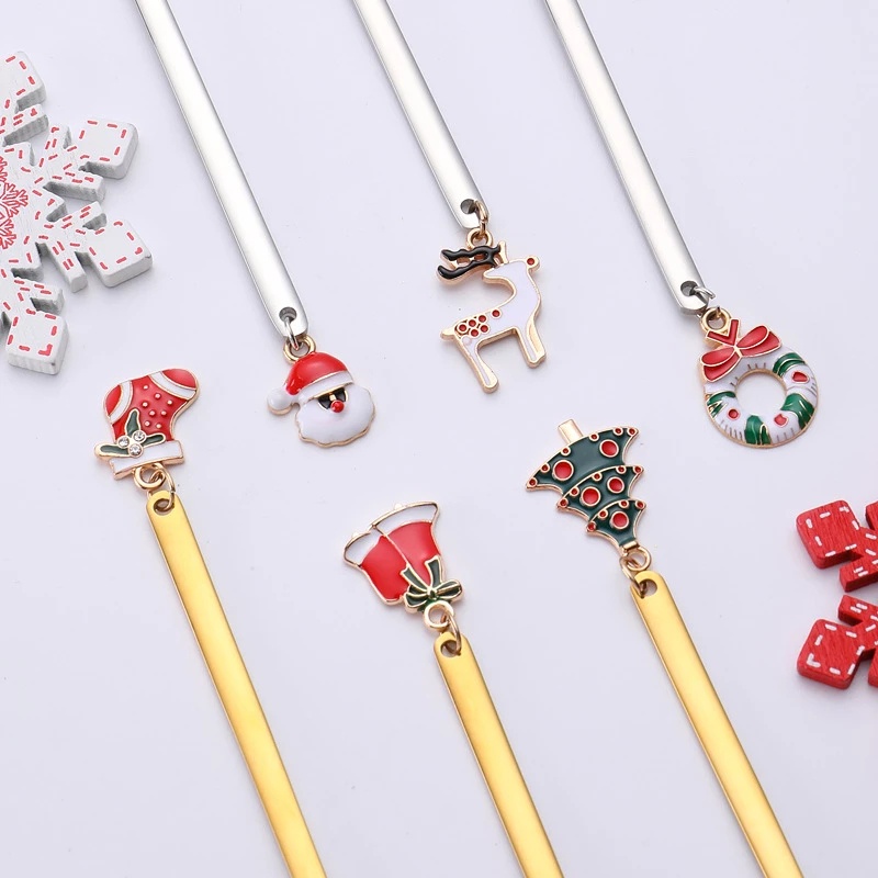 Liontin Bentuk Pohon Natal Santa Claus Bahan Alloy Untuk Membuat Perhiasan Gelang Dan Anting