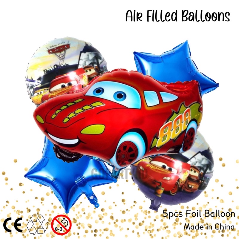 BALON SET CARS MCQUEEN BIRTHDAY DEKORASI ULANG TAHUN PARTY PESTA