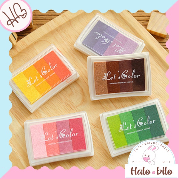 

Stamp Pad InkPad bak stempel gradient lets color radiant color tinta cap stempel warna warni HB1304