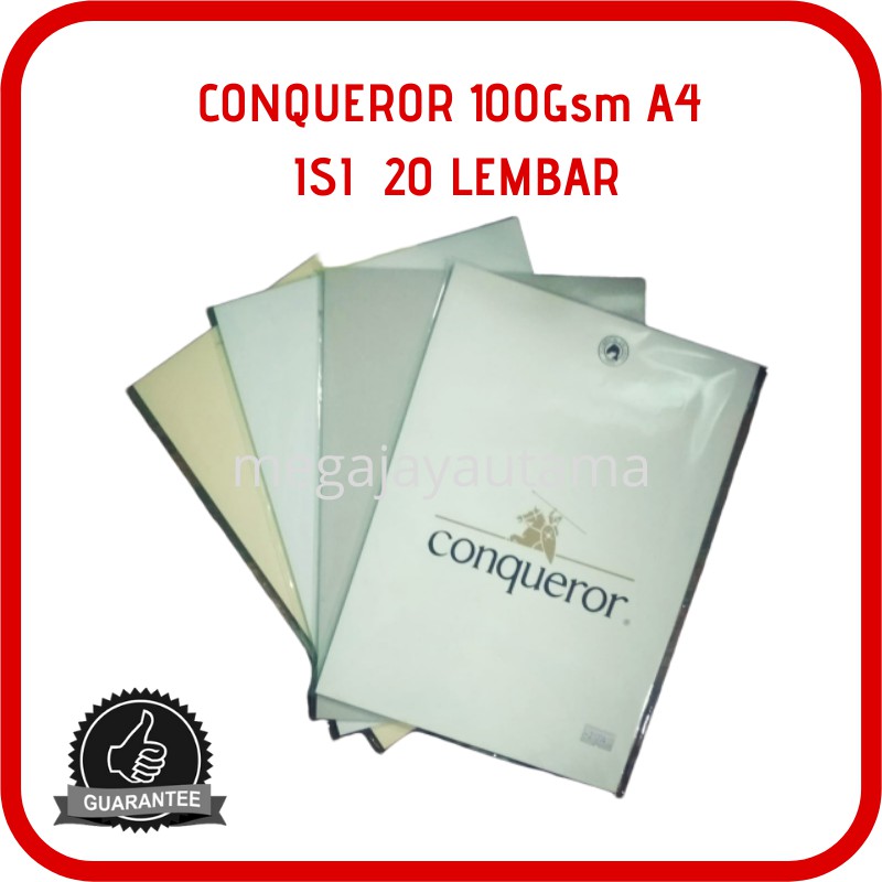 

Kertas Conqueror Laid 100 Gr A4 - 20 Sheet