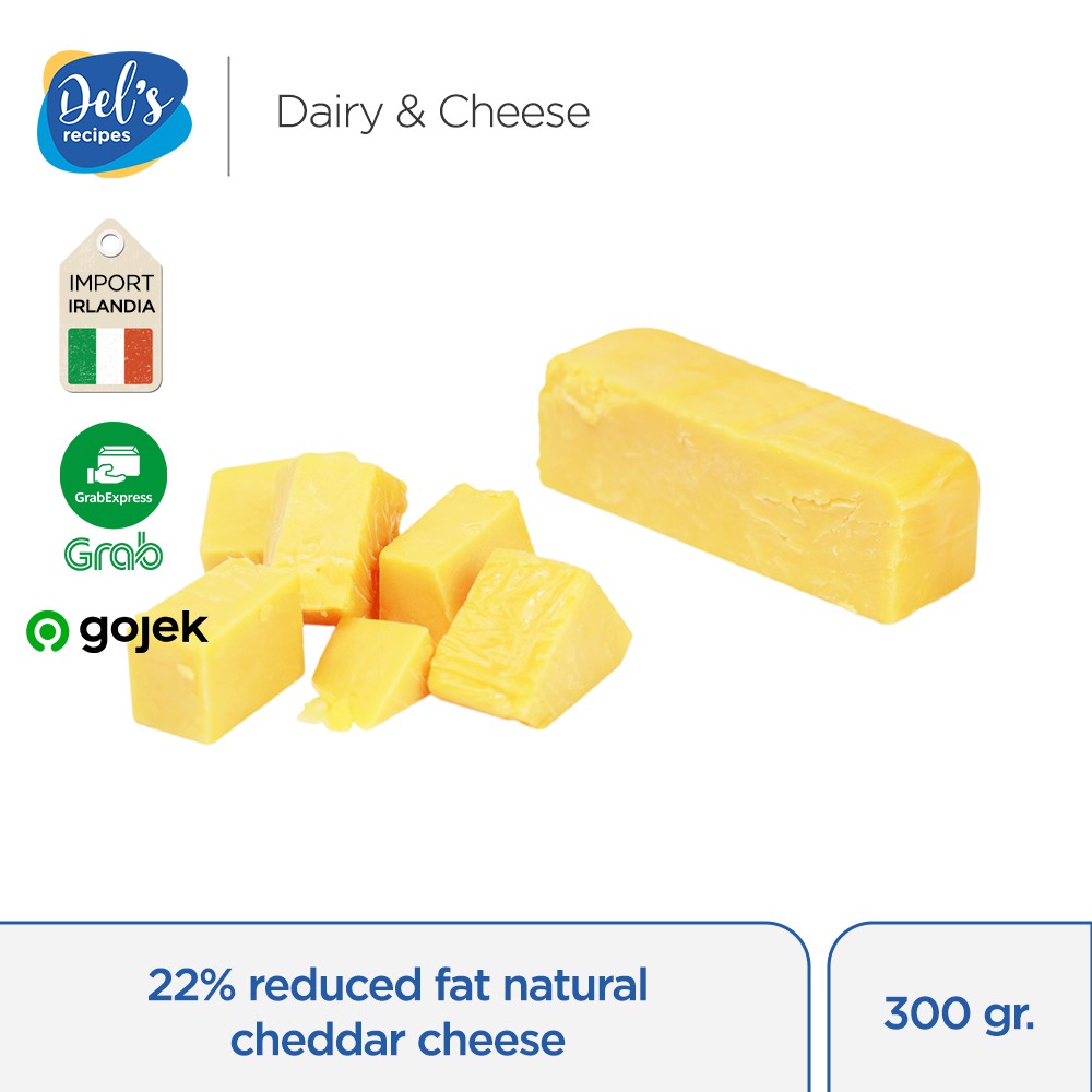 

22% Reduced Fat Natural Cheddar Cheese - Keju Cheddar 200gr