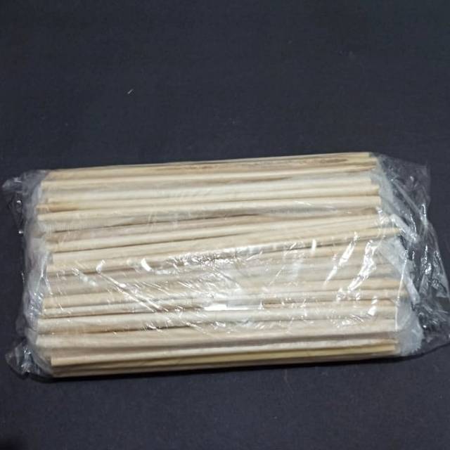 SUMPIT MAKAN KAYU BAMBU STERIL BUNGKUS PLASTIK ISI 50 PC SANGAT MURAH HIGIENIS