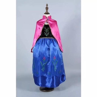  Baju  dress anak  kostum costume princess anna frozen jubah 