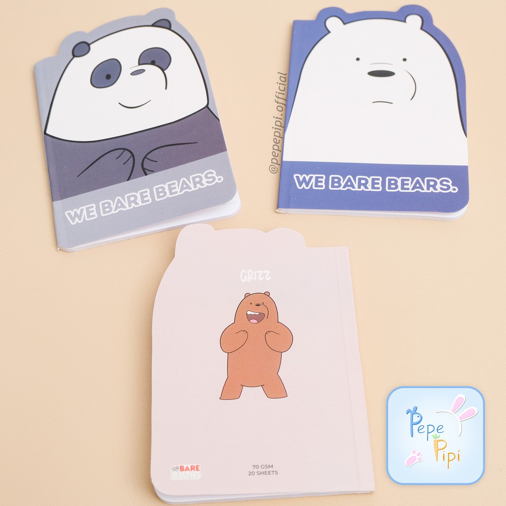 Buku Tulis WBB Notebook We Bare Bear Note Book Karakter Memo Lucu Catatan Beruang Kartun