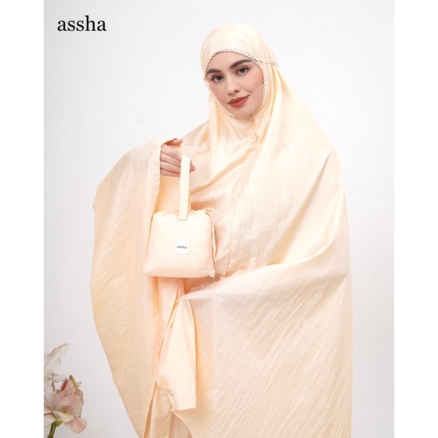 Mukena Travel 2 in 1 Cream / Mukena Mini