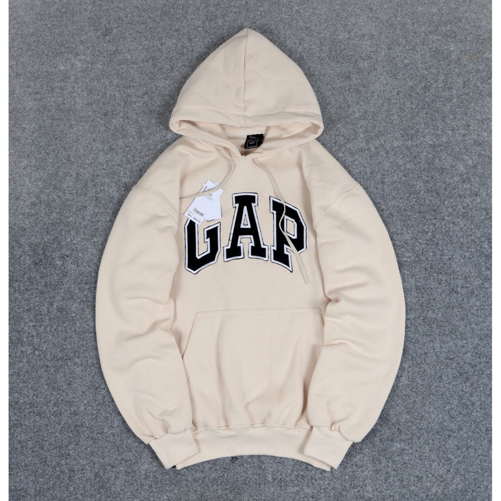 SWEATER HOODIE JUMPER GAP AUTHENTIC BORDIR CASUAL & HYPEBEAST PREMIUM CREAM
