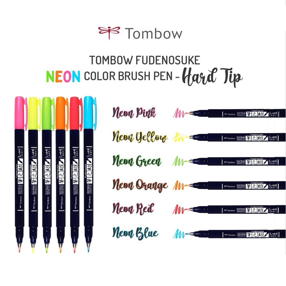 

Tombow Fudenosuke Neon [Import] - Free Kertas Latihan Lettering // Dimino