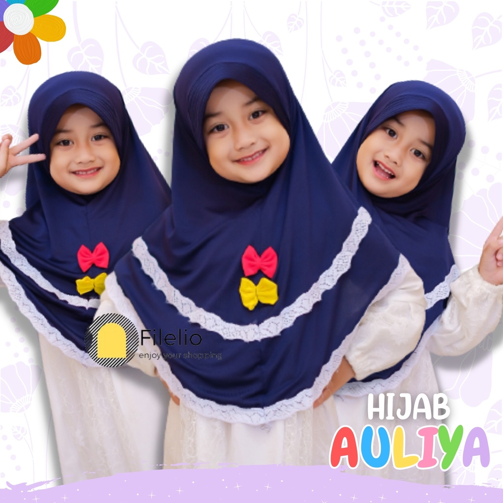 Kerudung Anak Tk Murah Auliya Pita Renda / Jilbab Anak Terbaru / Hijab Anak Murah / Fashion Anak / Kado Ultah